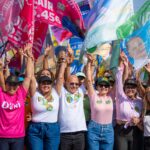 Professor Alcides recebe apoio de milhares de mulheres durante caminhada realizada na Avenida Independência, no trecho entre os setores Colina Azul e Serra Dourada