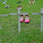 Bloco Não é Não realiza intervenção artística no Araguaia Shopping pelo fim da violência contra as mulheres