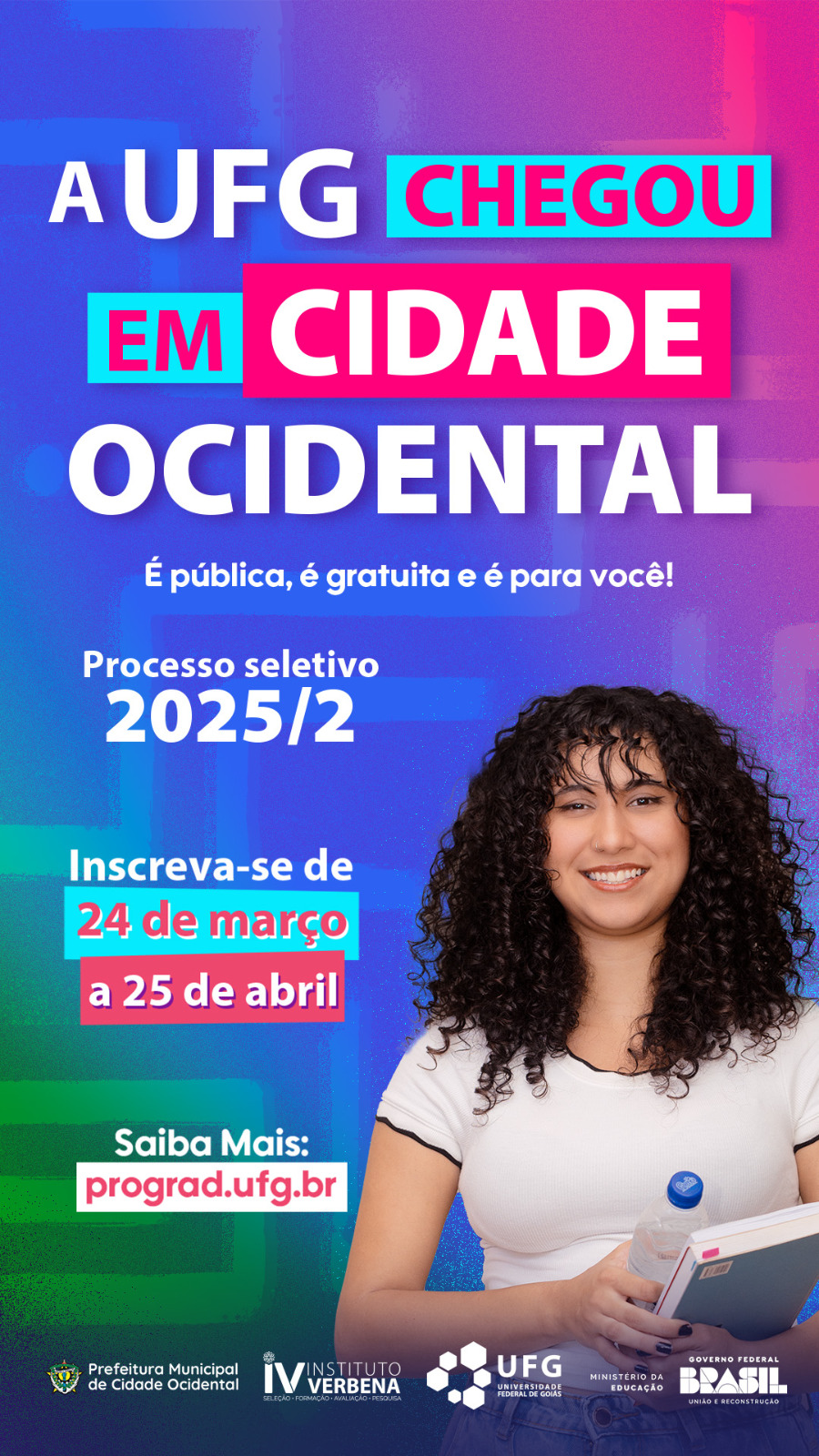 Estão abertas as inscrições para o Câmpus Cidade Ocidental da UFG