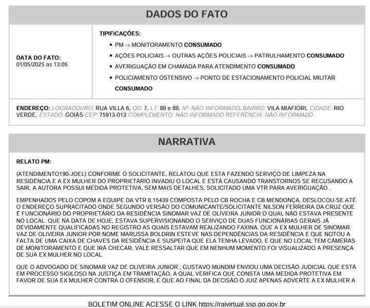 Boletim de ocorrência