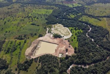 Imagem de satélite de garimpo supostamente ilegal em fazenda localizada na Cidade de Goiás